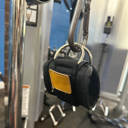 Neoprene Gym Ankle Strap with Double D-Ring Adjustable Cuff