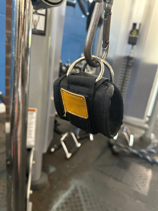 Neoprene Gym Ankle Strap with Double D-Ring Adjustable Cuff