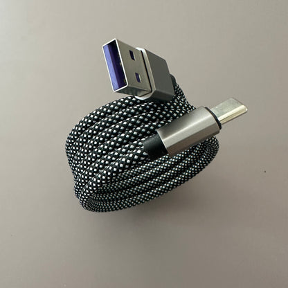 Magnetically Coiled Fast Charging Braided Charging Cable