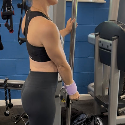 Neoprene Gym Ankle Straps with Double D-Ring Adjustable Cuff (Pastel)