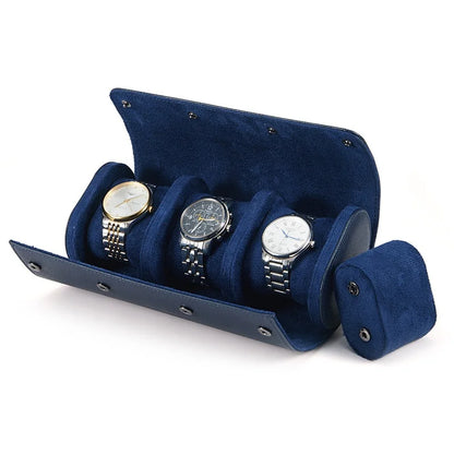 Luxury Leather Watch Travel Storage Roll