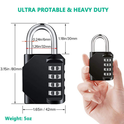 4 Digit Combination Gym Padlock