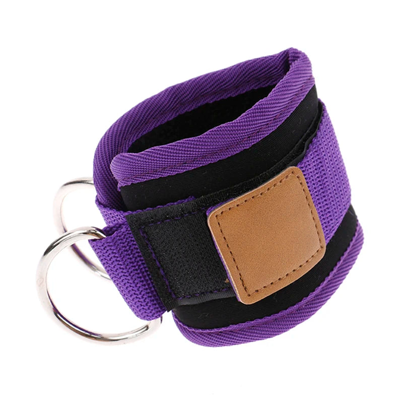 Neoprene Gym Ankle Strap with Double D-Ring Adjustable Cuff