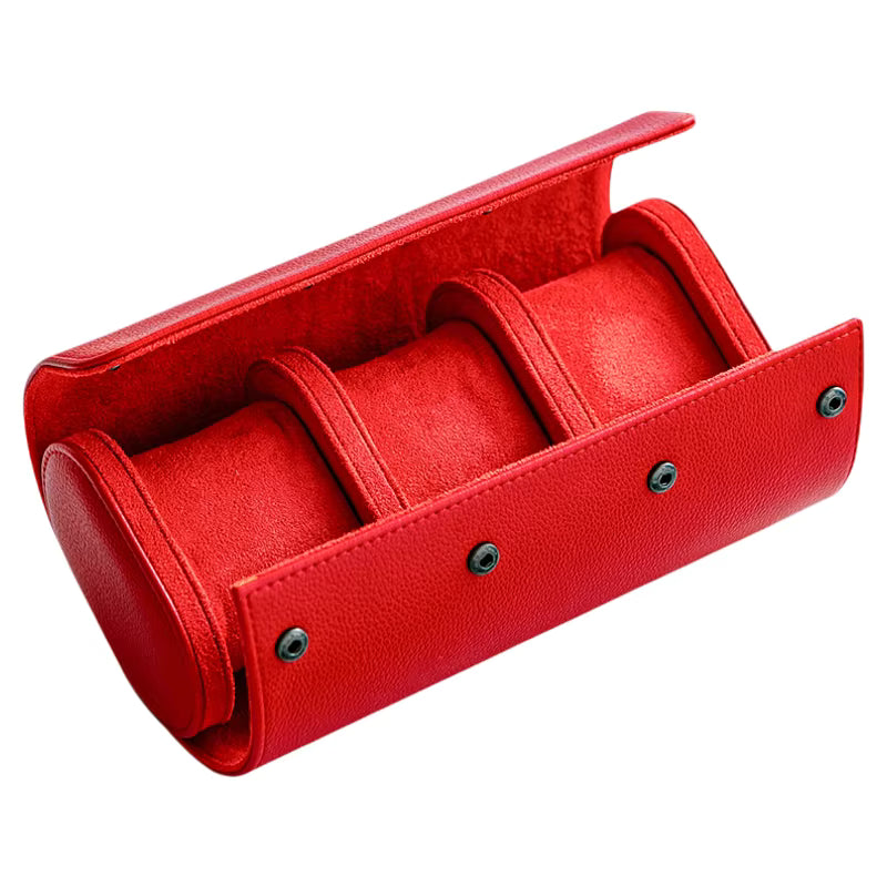 Luxury Leather Watch Travel Storage Roll