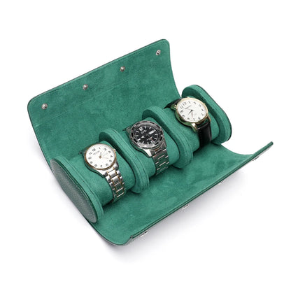Luxury Leather Watch Travel Storage Roll