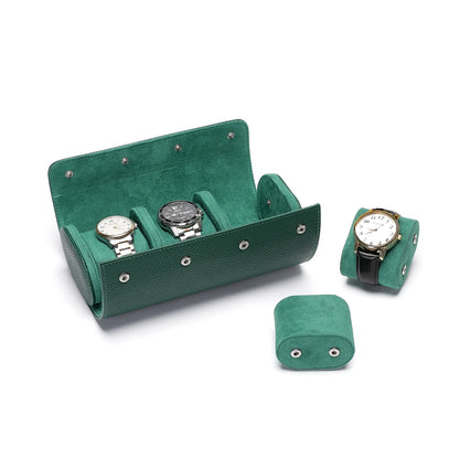 Luxury Leather Watch Travel Storage Roll