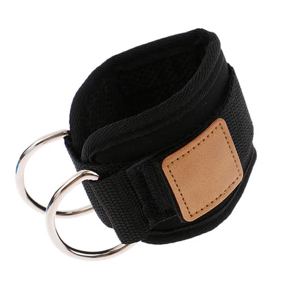Neoprene Gym Ankle Strap with Double D-Ring Adjustable Cuff