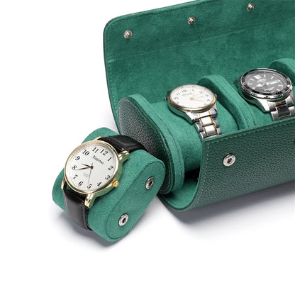 Luxury Leather Watch Travel Storage Roll
