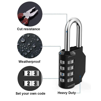4 Digit Combination Gym Padlock