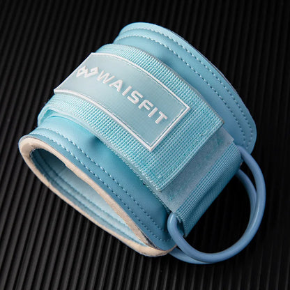 Neoprene Gym Ankle Straps with Double D-Ring Adjustable Cuff (Pastel)