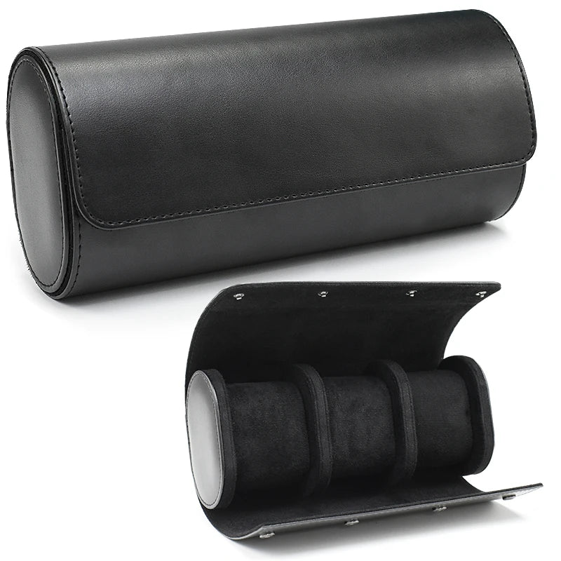 Luxury Leather Watch Travel Storage Roll