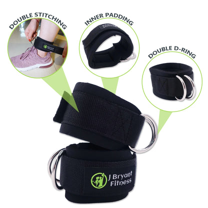 3 in 1 Barbell Pad, Lifting Strap and Ankle Cuff Set