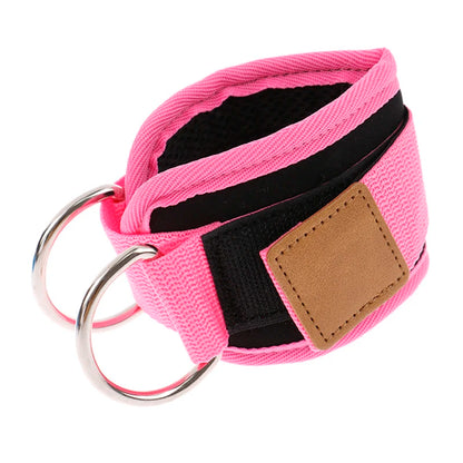 Neoprene Gym Ankle Strap with Double D-Ring Adjustable Cuff