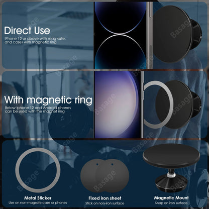 Double Sided Magnetic Gym Phone Holder - Gym Bag Essentials