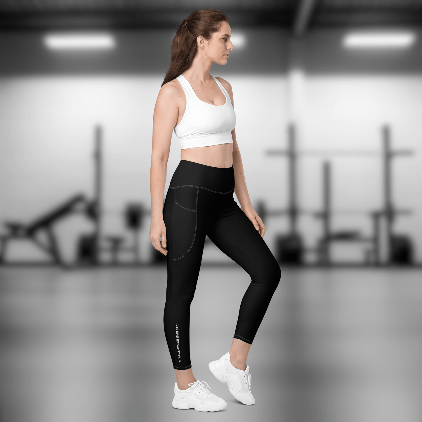 Gym Bag Essential Leggings with pockets - Black - Gym Bag Essentials