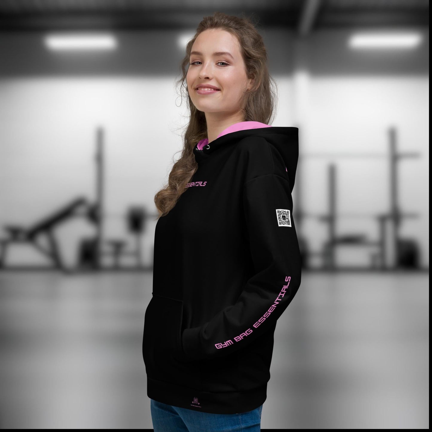 Gym Bag Essentials Hoodie - Black/Pink - Gym Bag Essentials