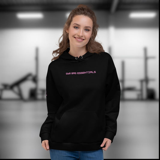 Gym Bag Essentials Hoodie - Black/Pink - Gym Bag Essentials
