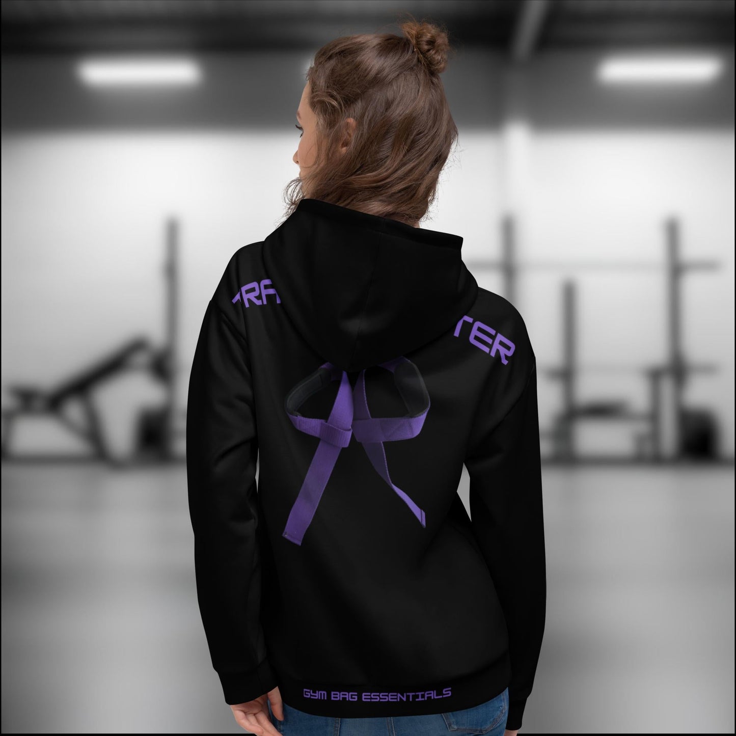 Gym Bag Essentials Hoodie - Black/Purple - Gym Bag Essentials
