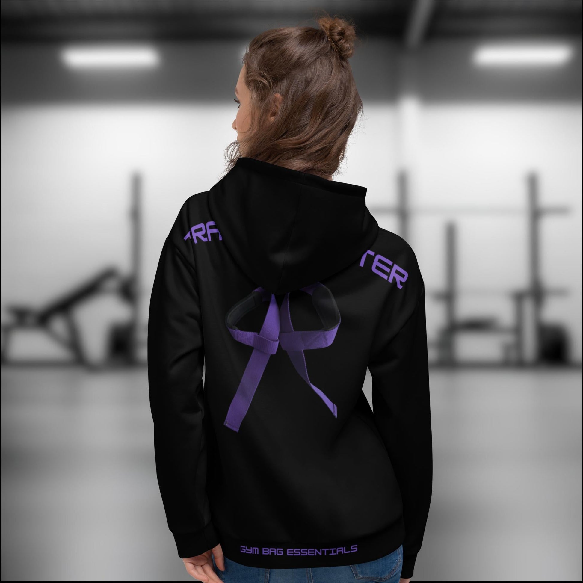 Gym Bag Essentials Hoodie - Black/Purple - Gym Bag Essentials