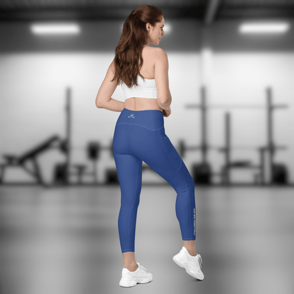 Gym Bag Essentials Leggings with Pockets - Blue - Gym Bag Essentials