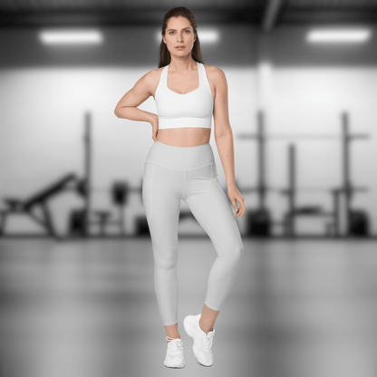 Gym Bag Essentials Leggings with Pockets - Grey - Gym Bag Essentials