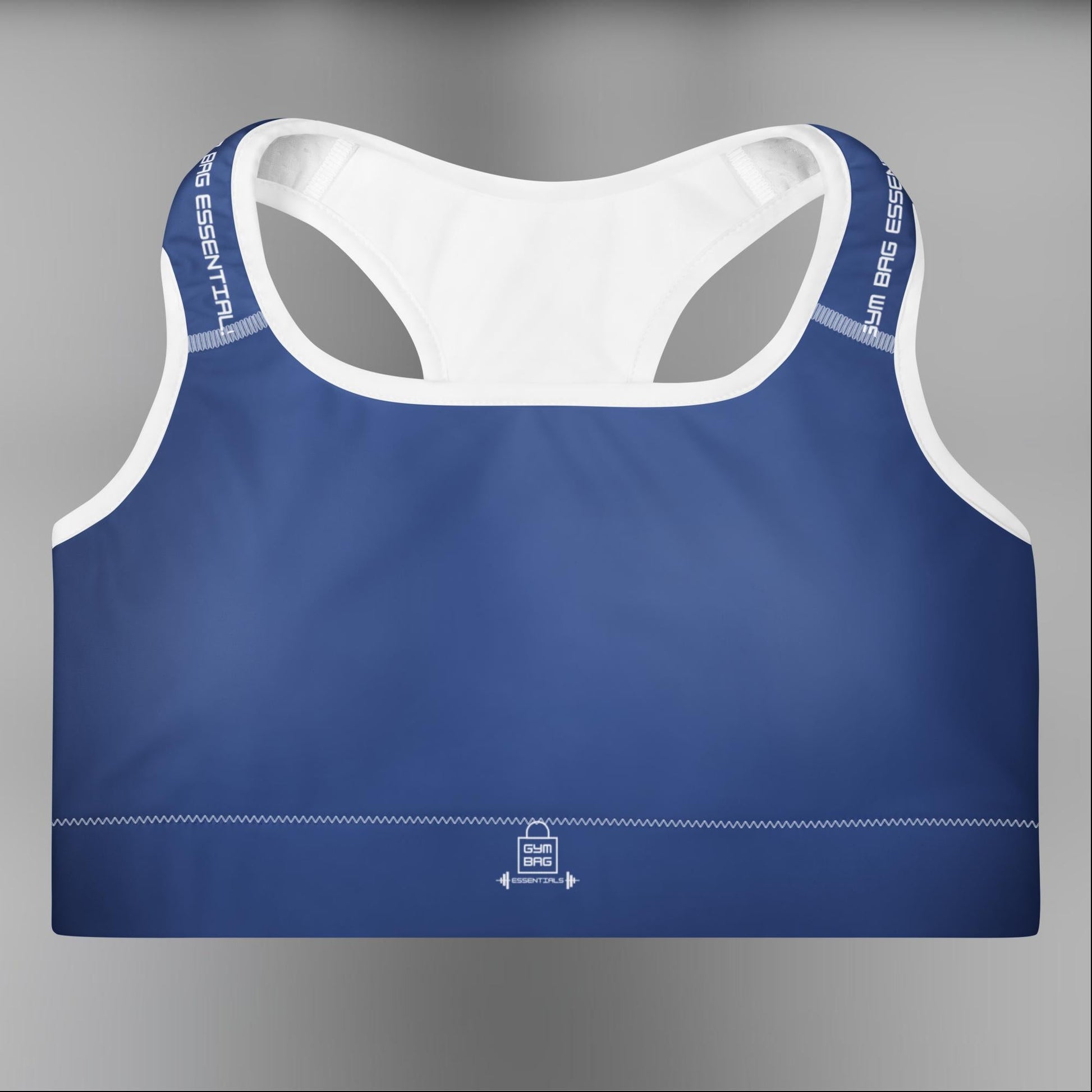 Gym Bag Essentials Padded Sports Bra - Blue - Gym Bag Essentials