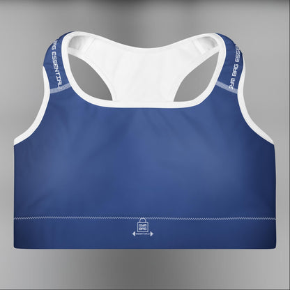 Gym Bag Essentials Padded Sports Bra - Blue - Gym Bag Essentials