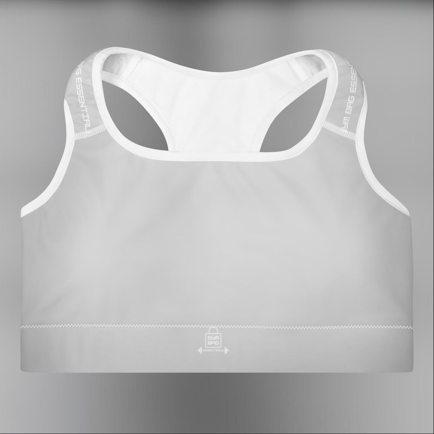 Gym Bag Essentials Padded Sports Bra - Grey - Gym Bag Essentials