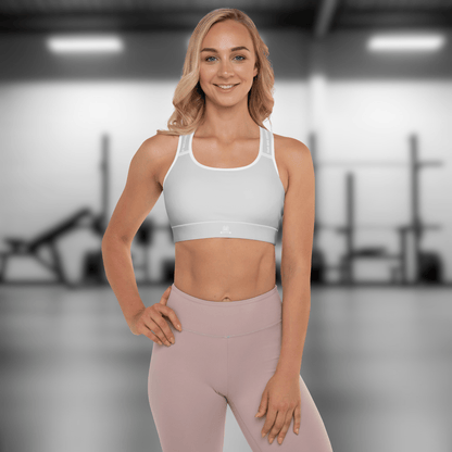 Gym Bag Essentials Padded Sports Bra - Grey - Gym Bag Essentials