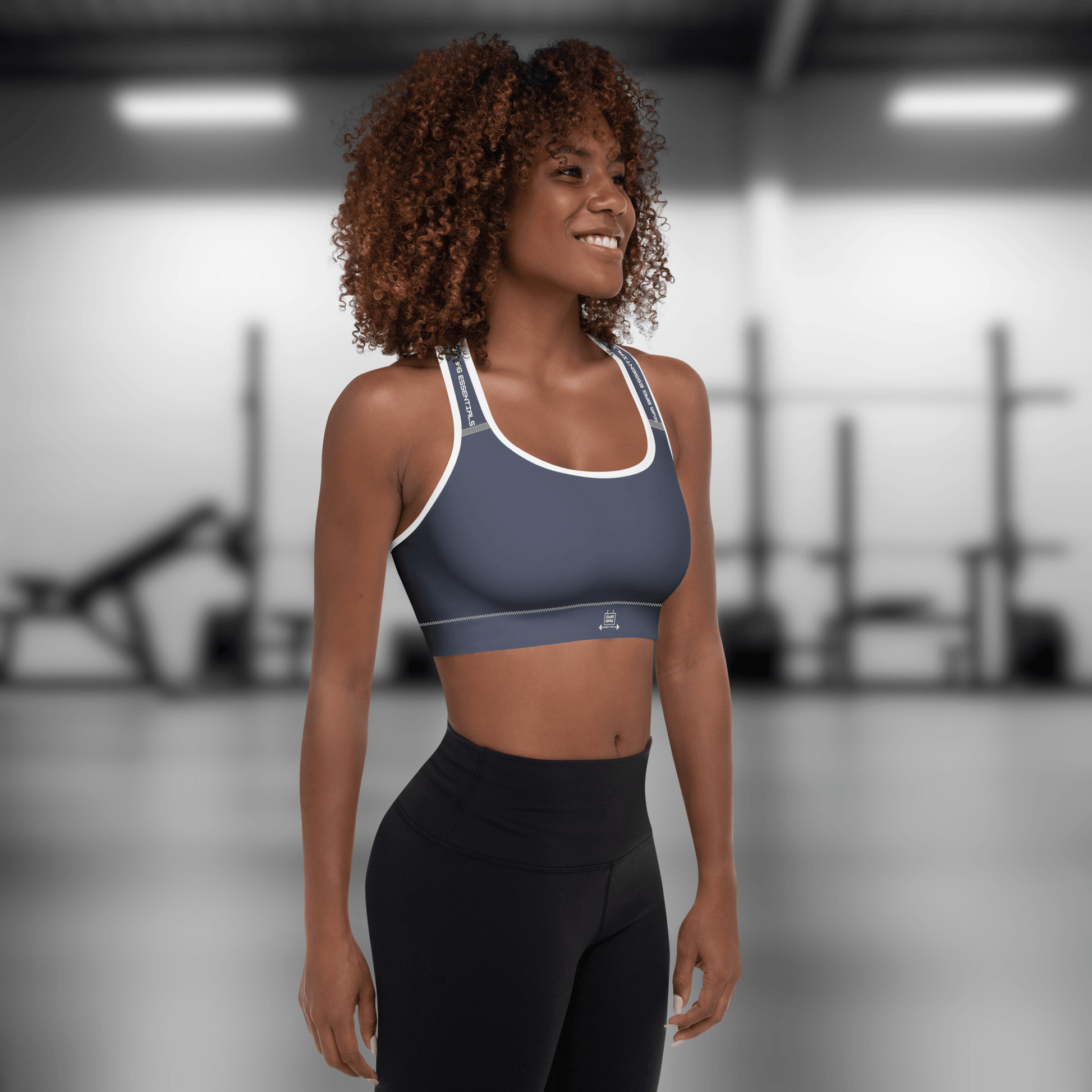 Gym Bag Essentials Padded Sports Bra - Navy - Gym Bag Essentials