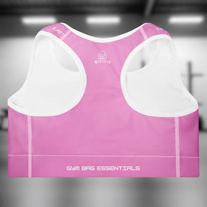 Gym Bag Essentials Padded Sports Bra - Pink - Gym Bag Essentials