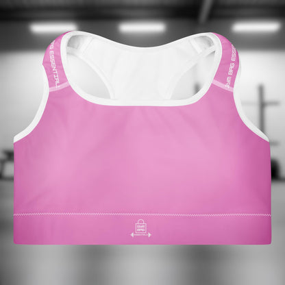 Gym Bag Essentials Padded Sports Bra - Pink - Gym Bag Essentials