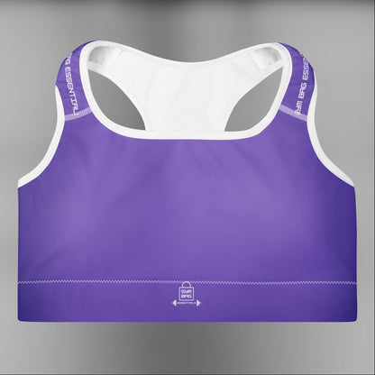 Gym Bag Essentials Padded Sports Bra - Purple - Gym Bag Essentials