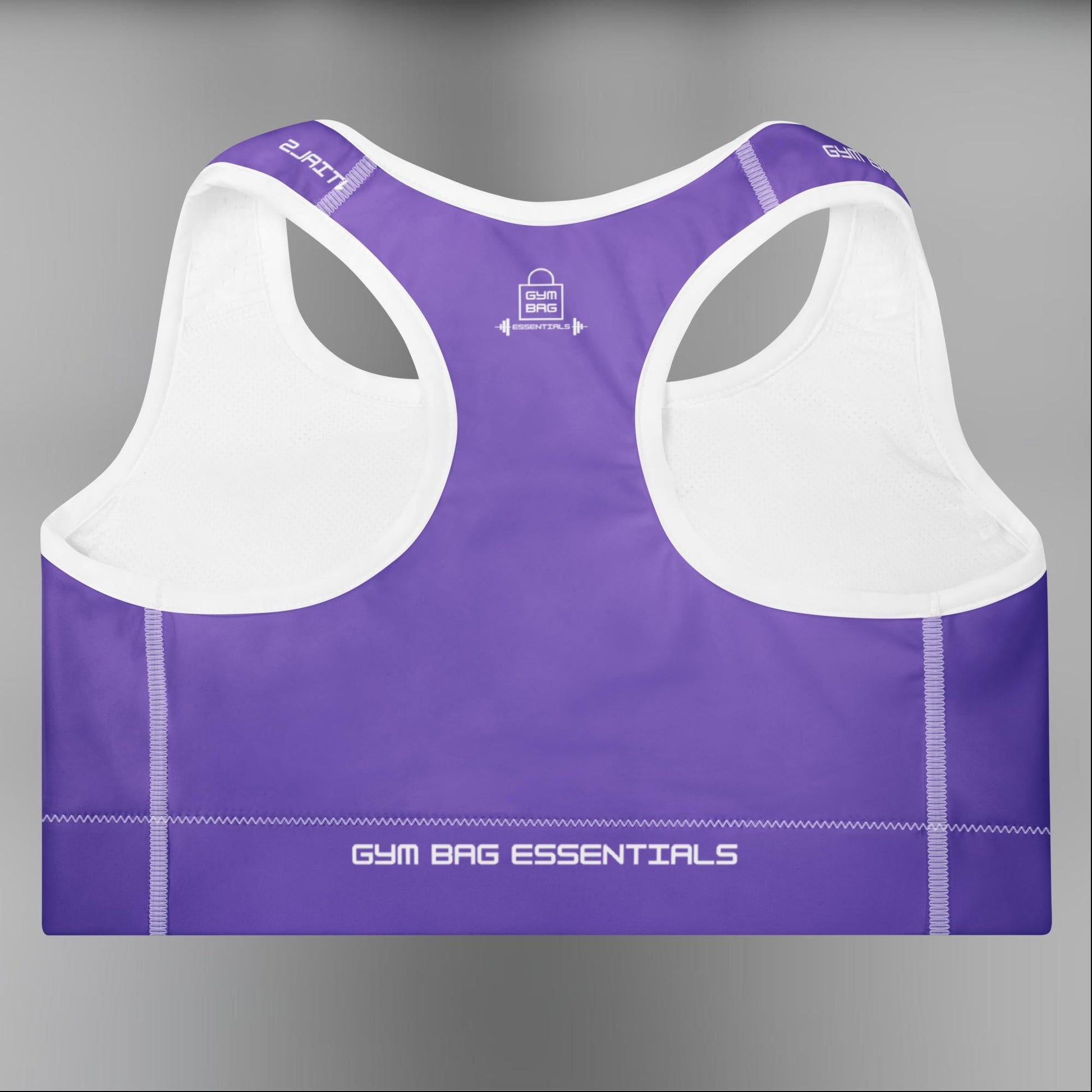 Gym Bag Essentials Padded Sports Bra - Purple - Gym Bag Essentials
