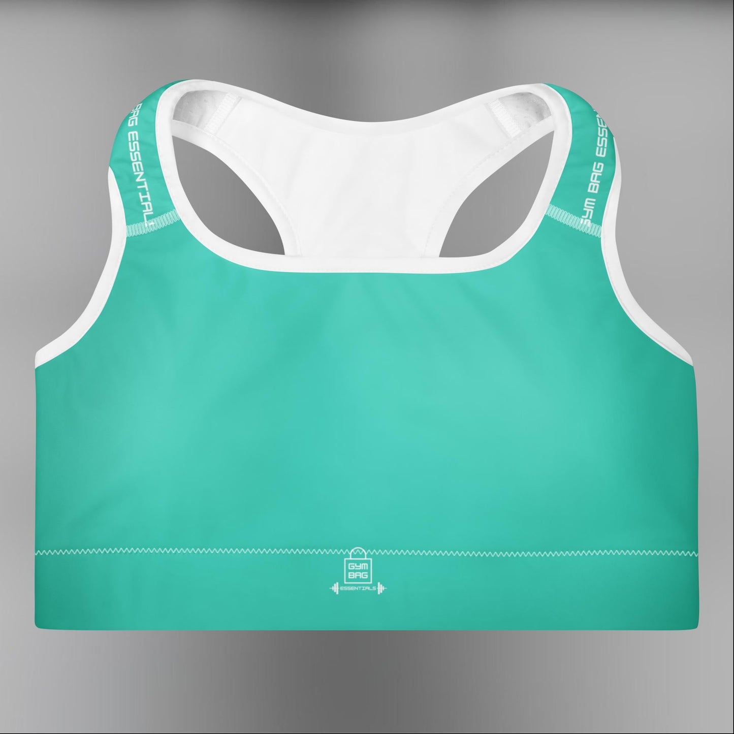 Gym Bag Essentials Padded Sports Bra - Teal - Gym Bag Essentials