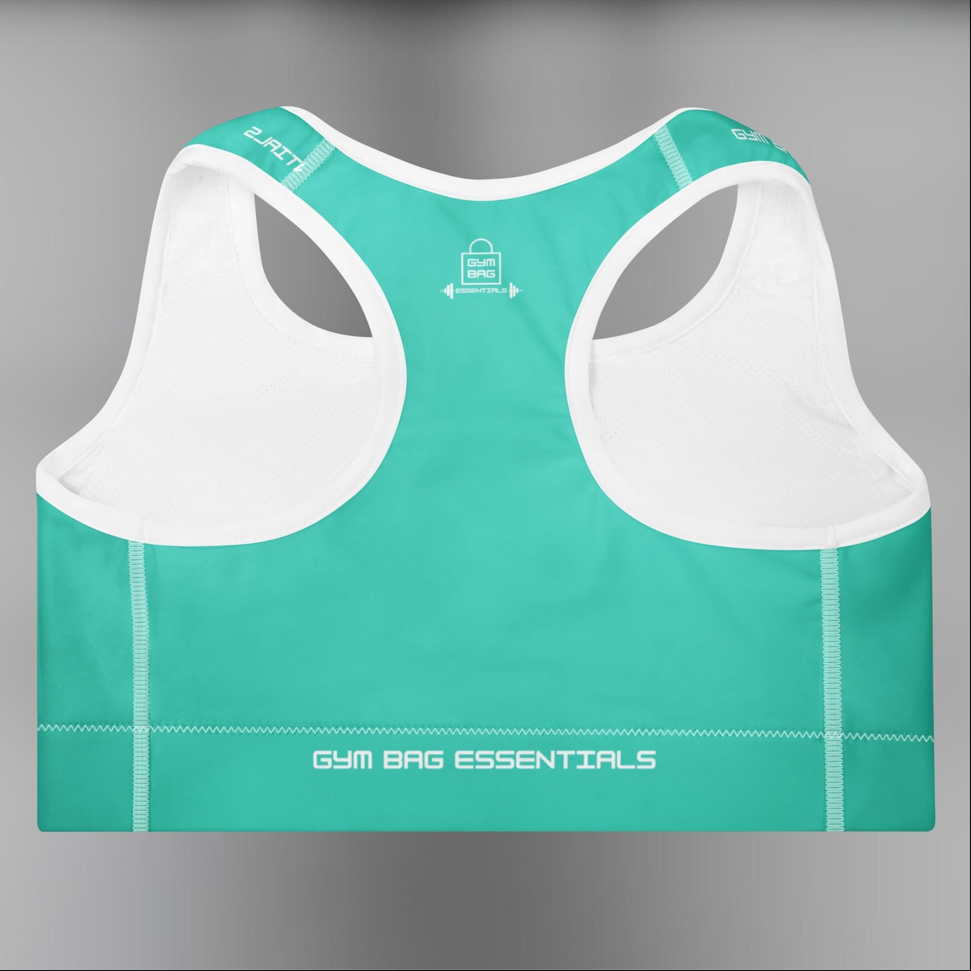 Gym Bag Essentials Padded Sports Bra - Teal - Gym Bag Essentials