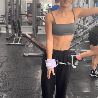 Luxuary Neoprene Gym Ankle Straps with Double D - Ring Adjustable Cuff (Pastel) - Gym Bag Essentials