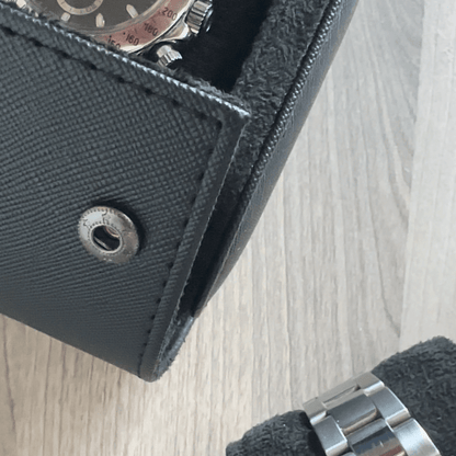 Luxury Leather Watch Travel Storage Roll - Gym Bag Essentials
