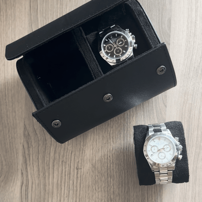 Luxury Leather Watch Travel Storage Roll - Gym Bag Essentials