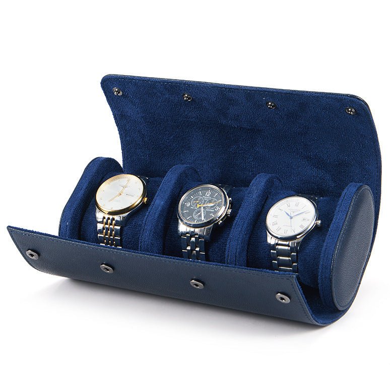 Luxury Leather Watch Travel Storage Roll - Gym Bag Essentials