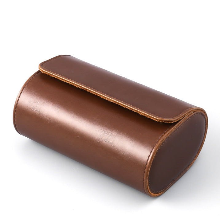 Luxury Leather Watch Travel Storage Roll - Gym Bag Essentials