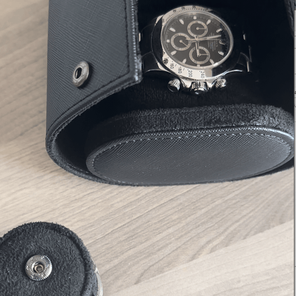 Luxury Leather Watch Travel Storage Roll - Gym Bag Essentials
