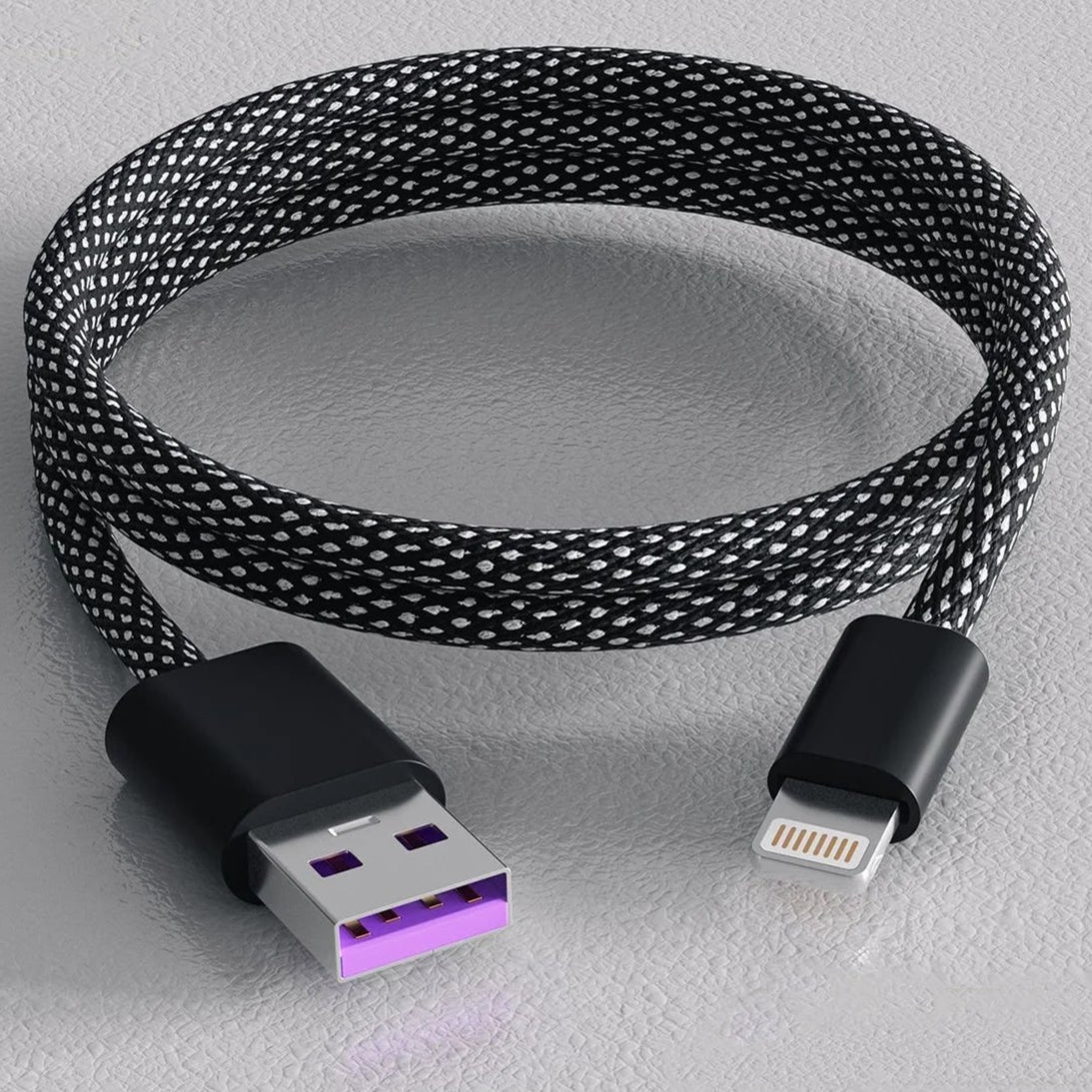 Magnetically Coiled Fast Charging Braided Charging Cable - Gym Bag Essentials