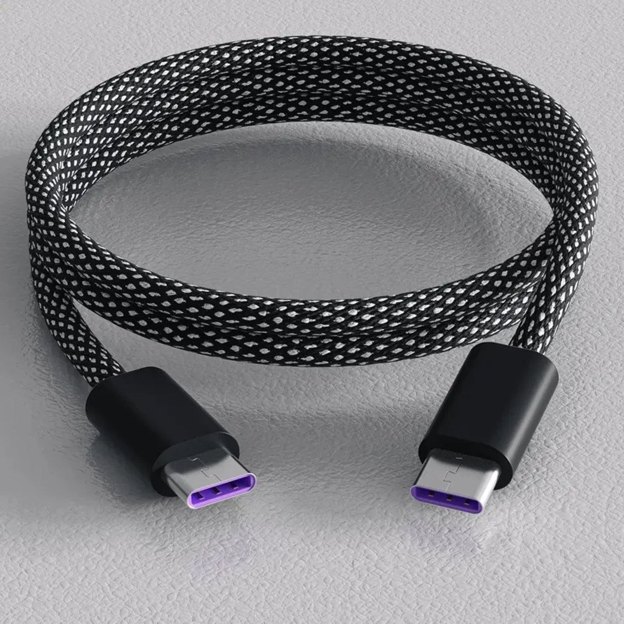Magnetically Coiled Fast Charging Braided Charging Cable - Gym Bag Essentials