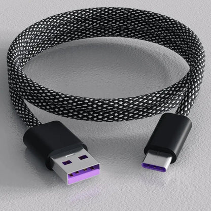 Magnetically Coiled Fast Charging Braided Charging Cable - Gym Bag Essentials