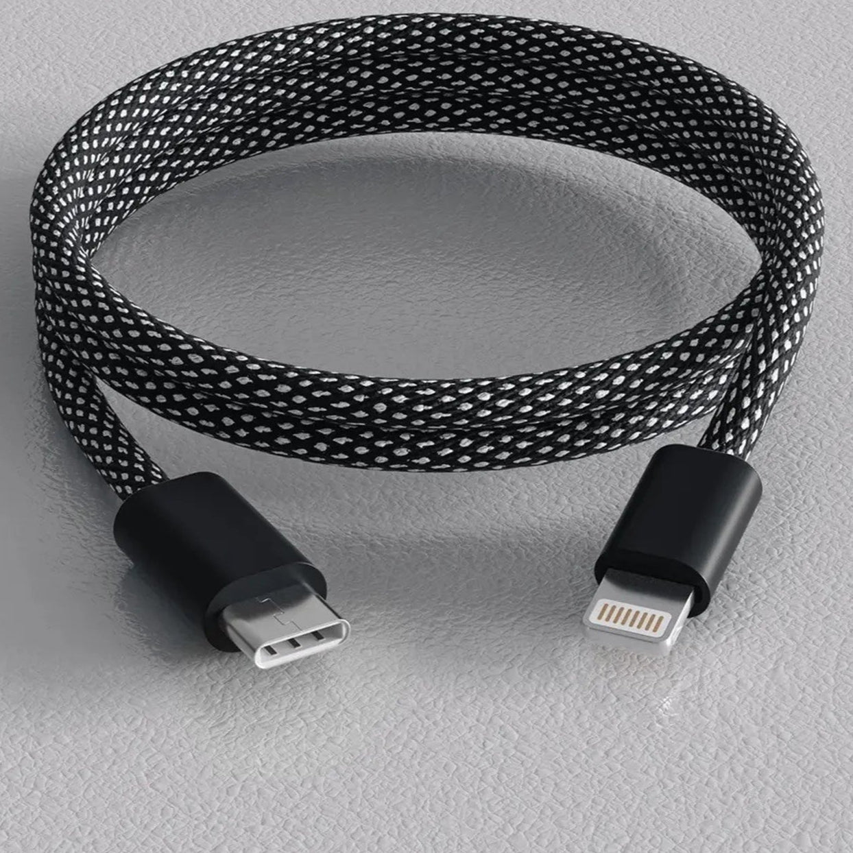 Magnetically Coiled Fast Charging Braided Charging Cable - Gym Bag Essentials