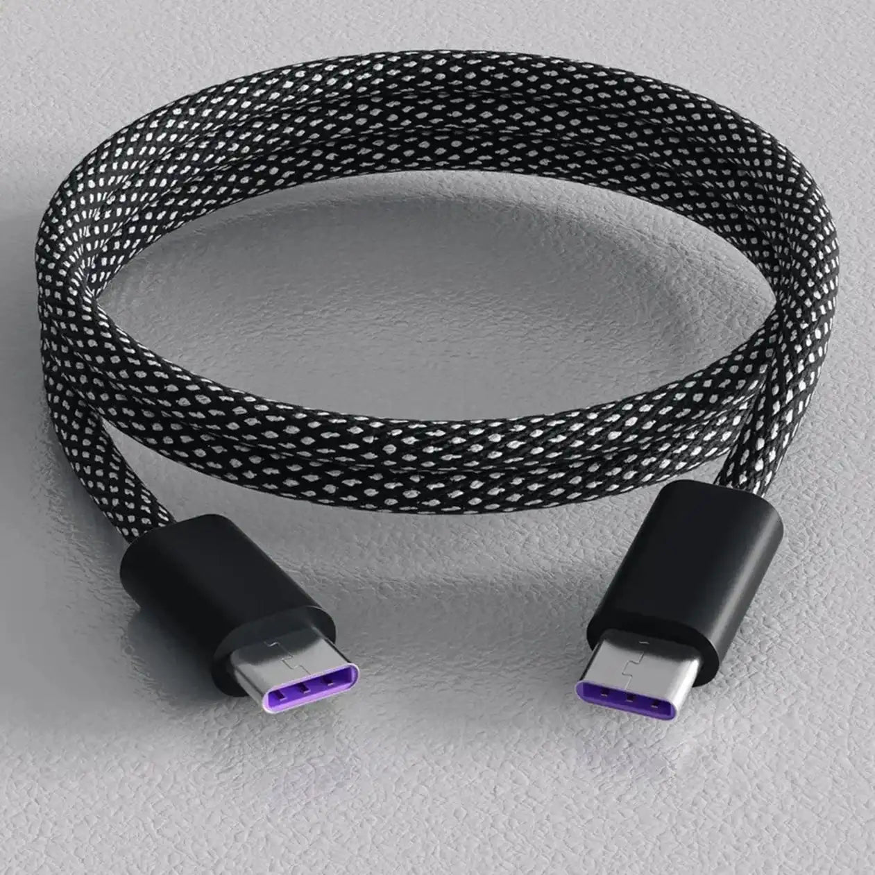 Magnetically Coiled Fast Charging Braided Charging Cable - Gym Bag Essentials