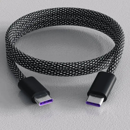Magnetically Coiled Fast Charging Braided Charging Cable - Gym Bag Essentials