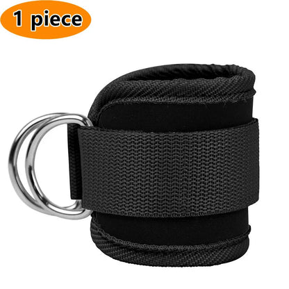 Neoprene Gym Ankle Straps with Double D - Ring Adjustable Cuff - Gym Bag Essentials