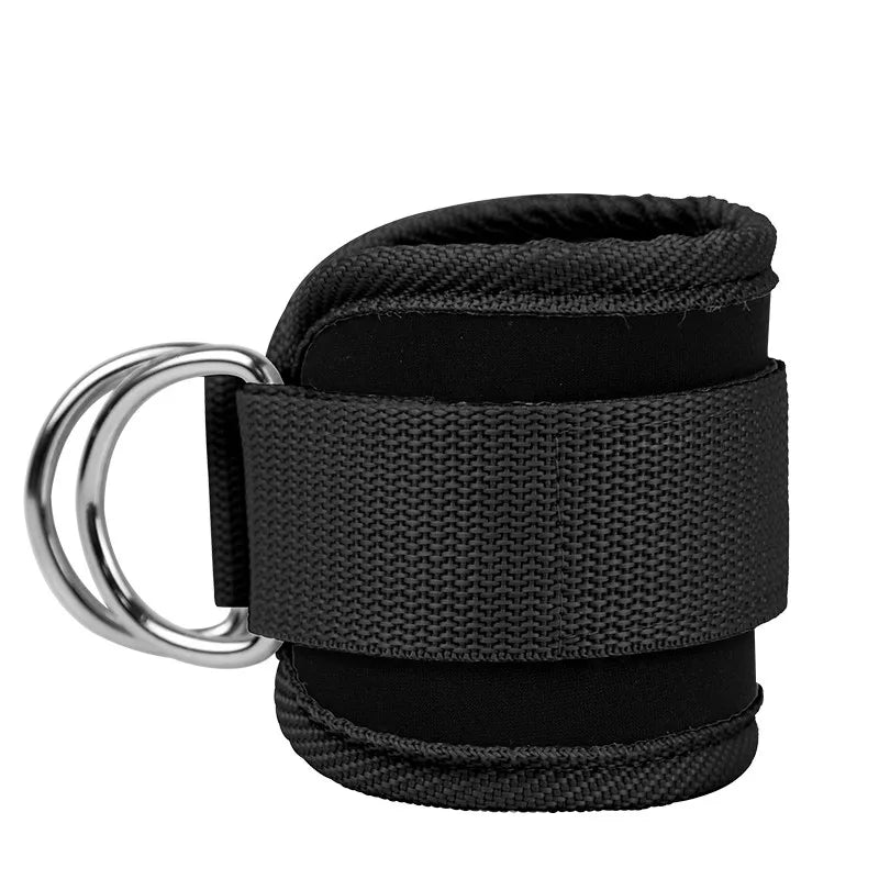 Neoprene Gym Ankle Straps with Double D - Ring Adjustable Cuff - Gym Bag Essentials